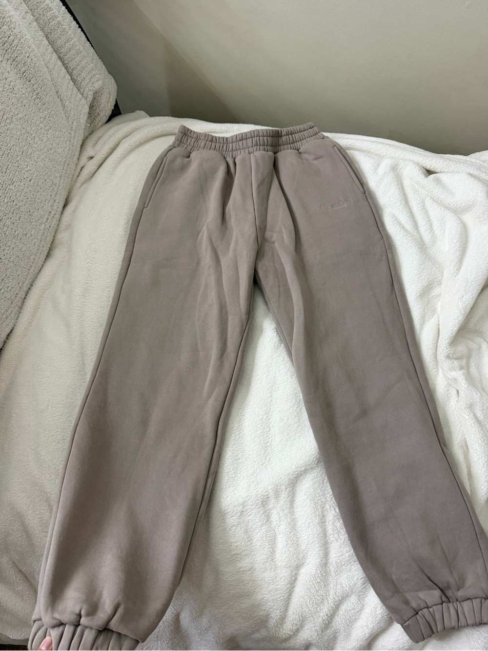 Relaxed Brown Track Joggers with Elastic Waist